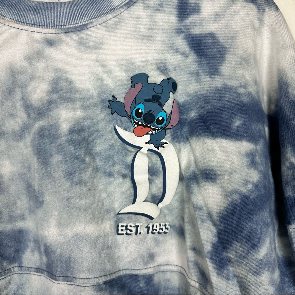 Disneyland Stitch Spirit Jersey Blue Tie Dye Size XS - Picture 4 of 5